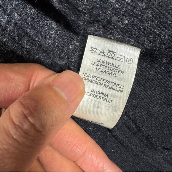 500 Denim Maison Cinqcent Womens Speckled Ombre Wool Cardigan Size 6 - Picture 4 of 15